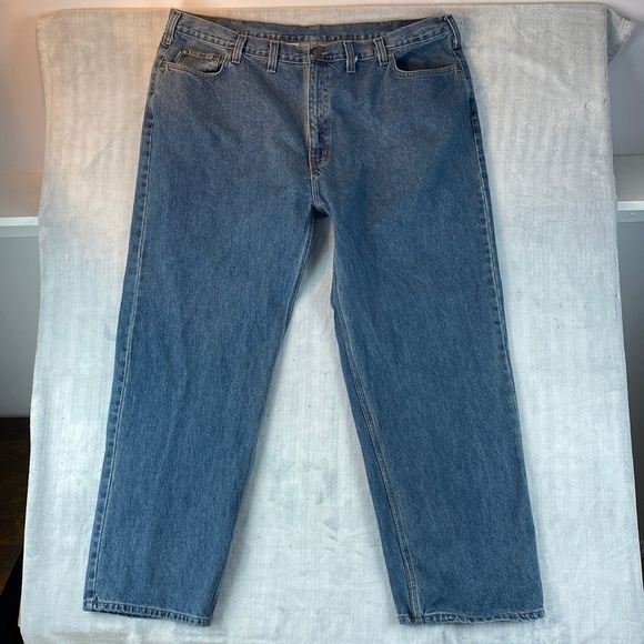 Carhartt Relaxed Fit Blue Jeans Mens 48X32 - Heavy Denim - Picture 2 of 7